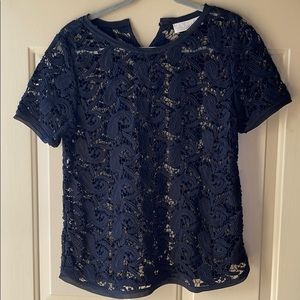Lace short sleeve shirt